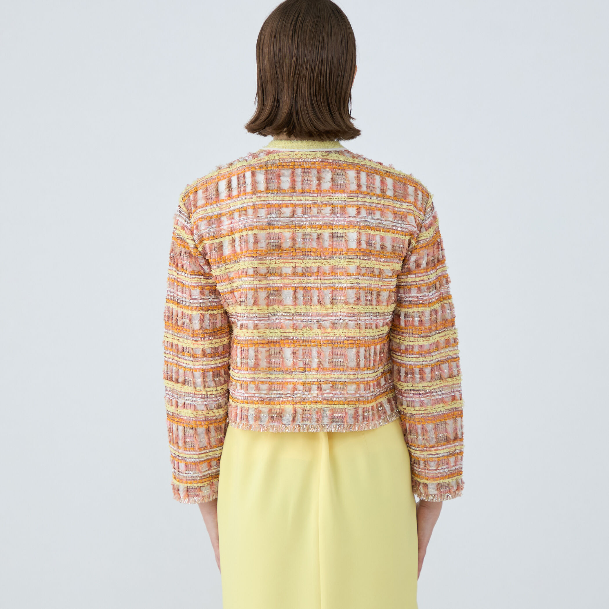 マテリアルミックスツイード ショートカーディガン｜トゥモローランド