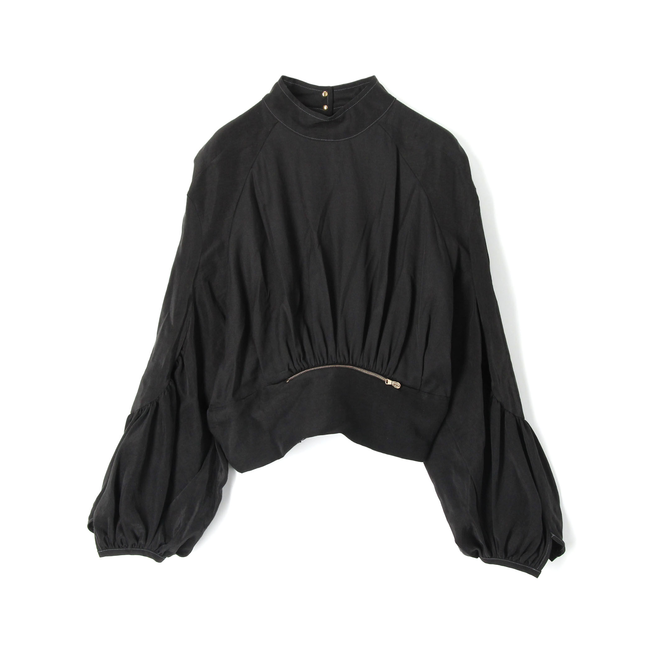 経堂) フォトコピュー PHOTOCOPIEU バックオープン ブラウス BACK OPEN BLOUSE サイズ38 ブラック 231SYL 23SS PHOTOCOPIEU OPEN BACK BLOUSE リネンシルク オープンバック