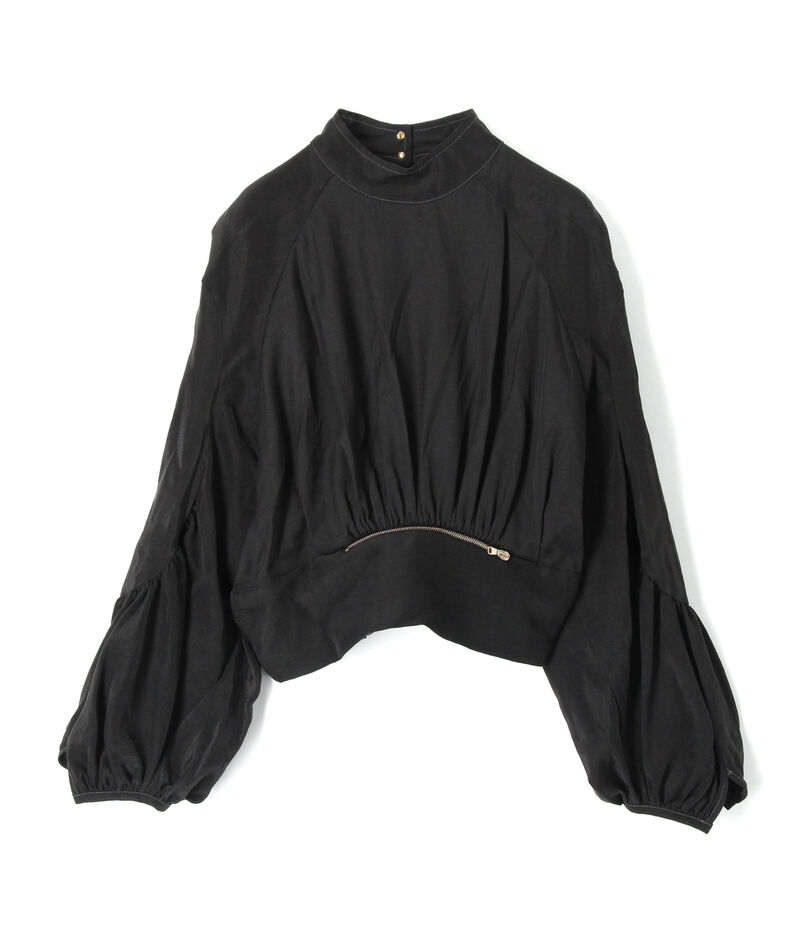 PHOTOCOPIEU OPEN BACK BLOUSE リネンシルク オープンバックブラウス