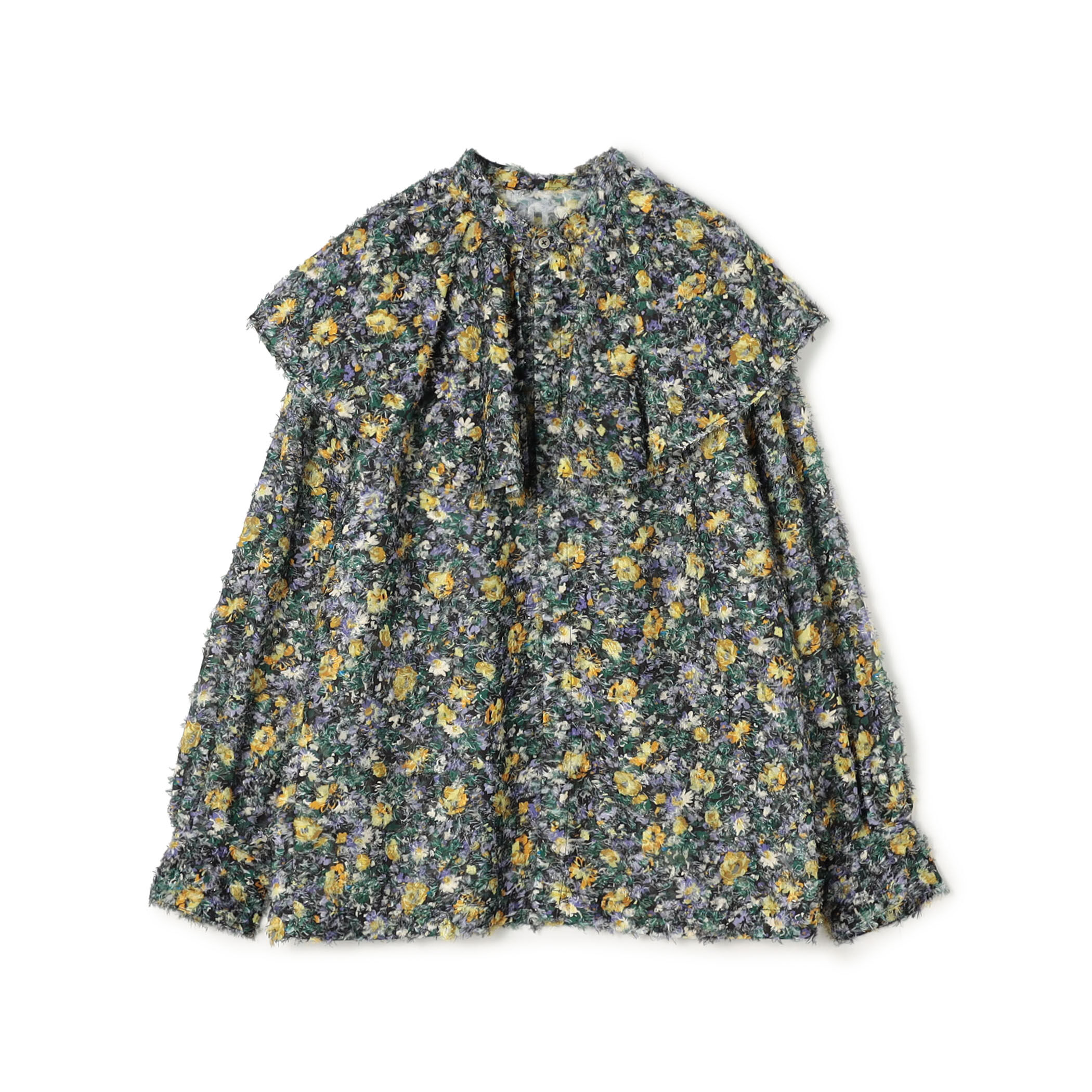 ラメカットジャカード ワイドカラーブラウス｜トゥモローランド 公式通販