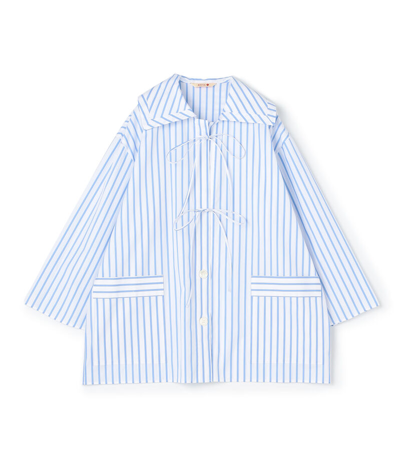 ■イタリアンストライプ シャツカーディガン