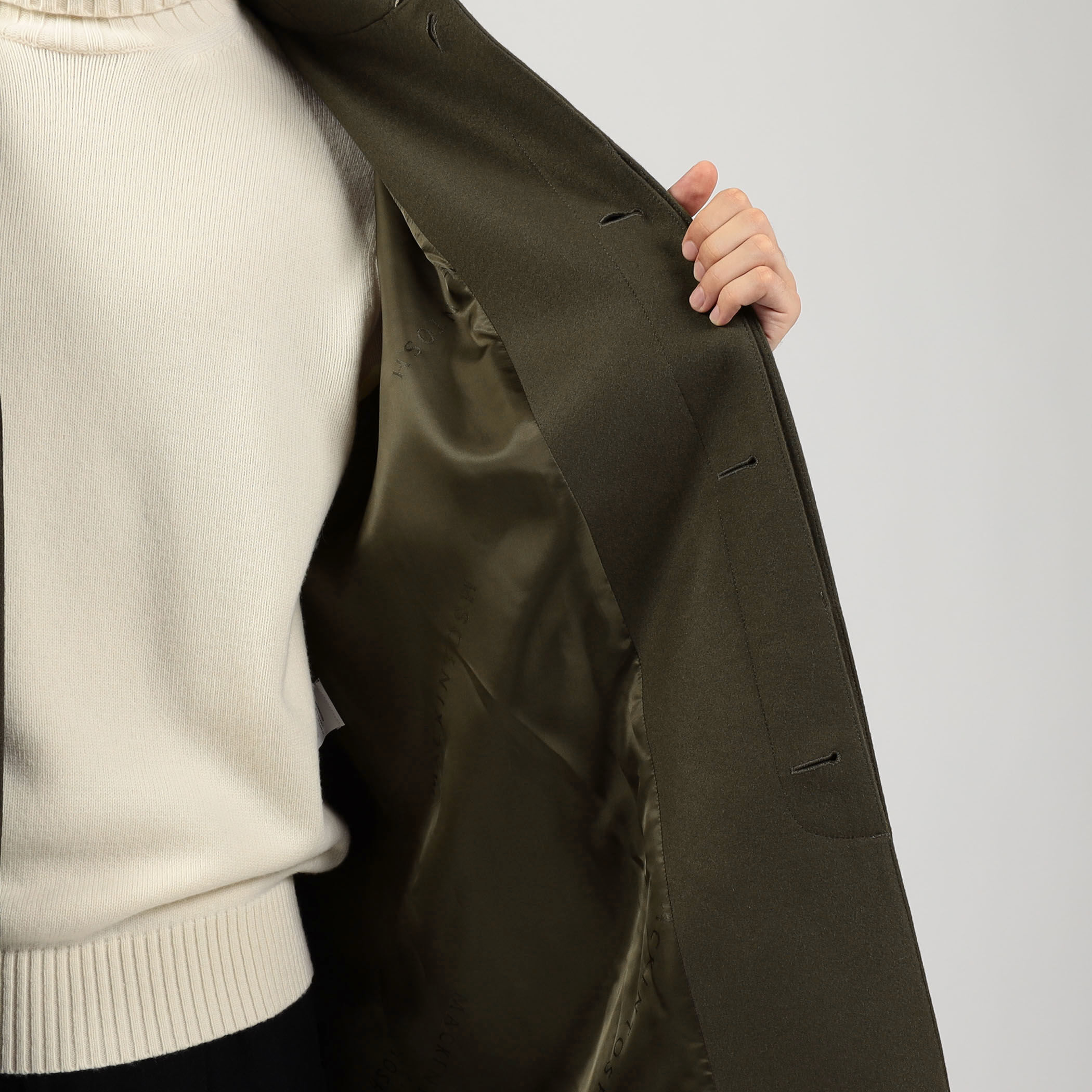 別注】MACKINTOSH DUNKELD ウールステンカラーコート