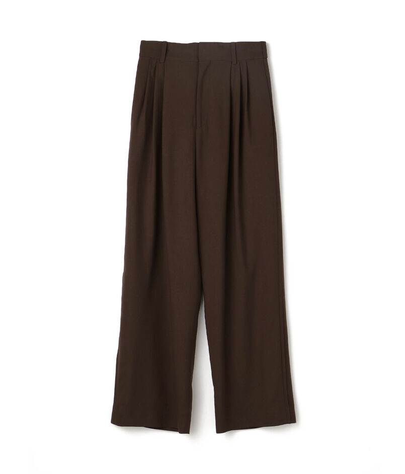 ウォッシャブルウール 3タックワイドパンツ