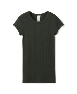 コットンランダムリブ フレンチスリーブプルオーバー