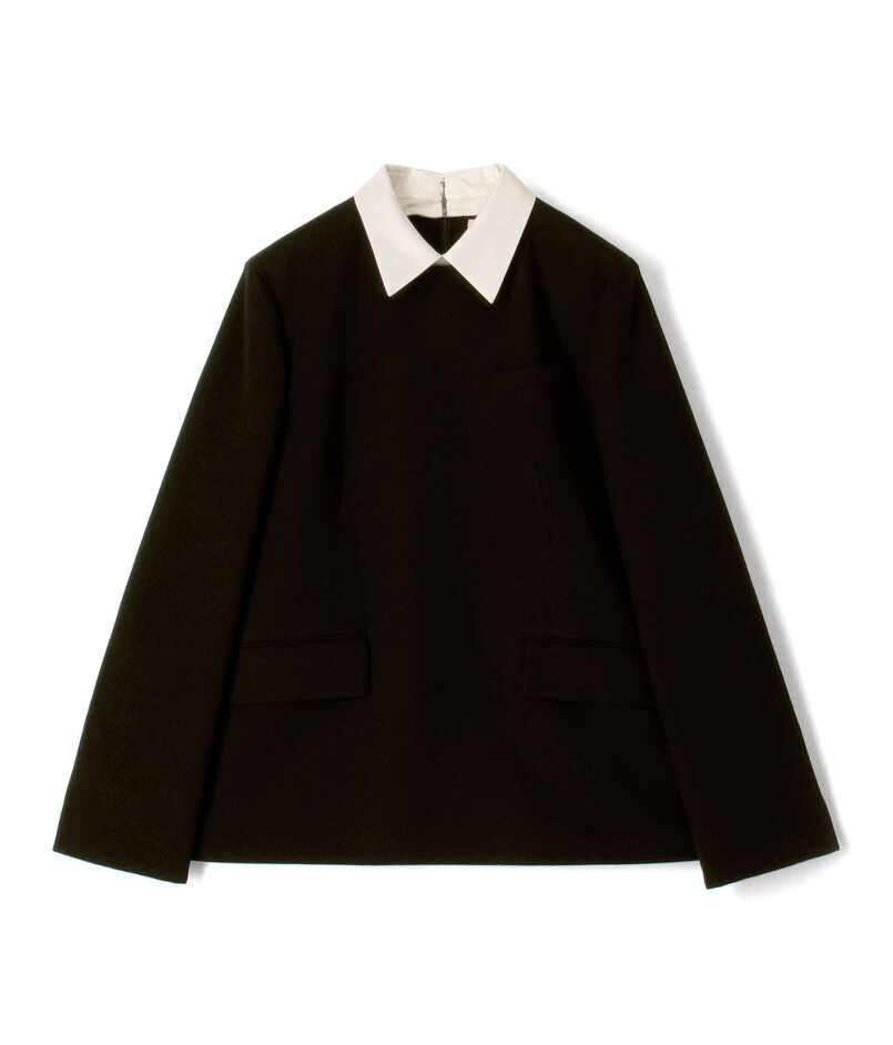 ウールジョーゼット プルオーバーブラウス