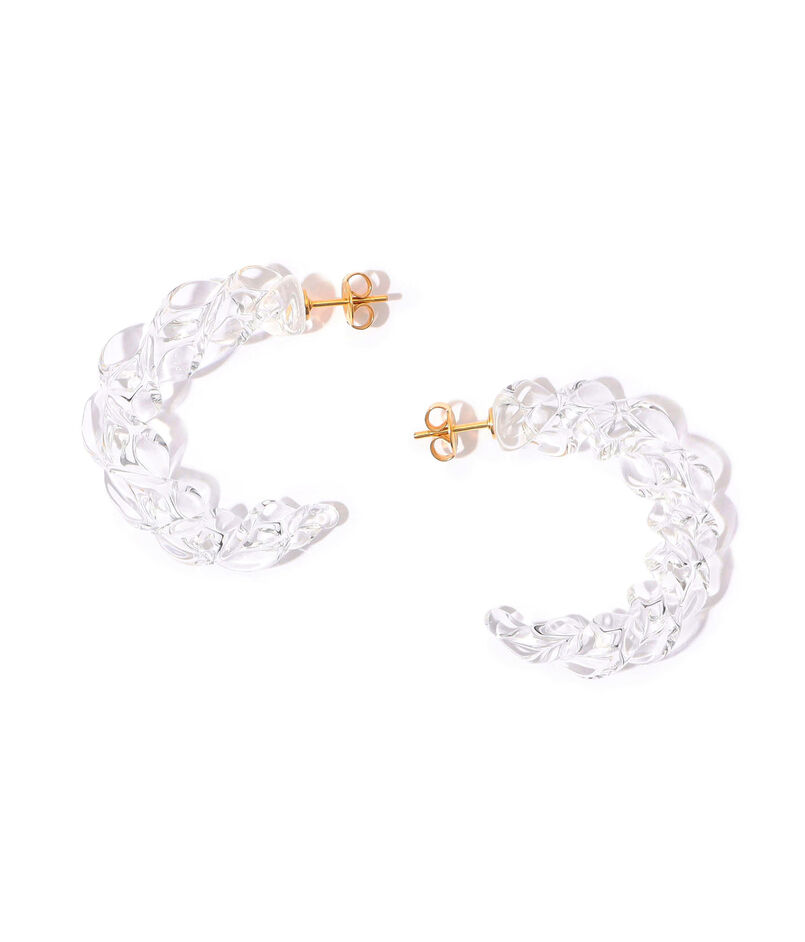 LEVENS JEWELS TWIST HOOP CLEAR ピアス