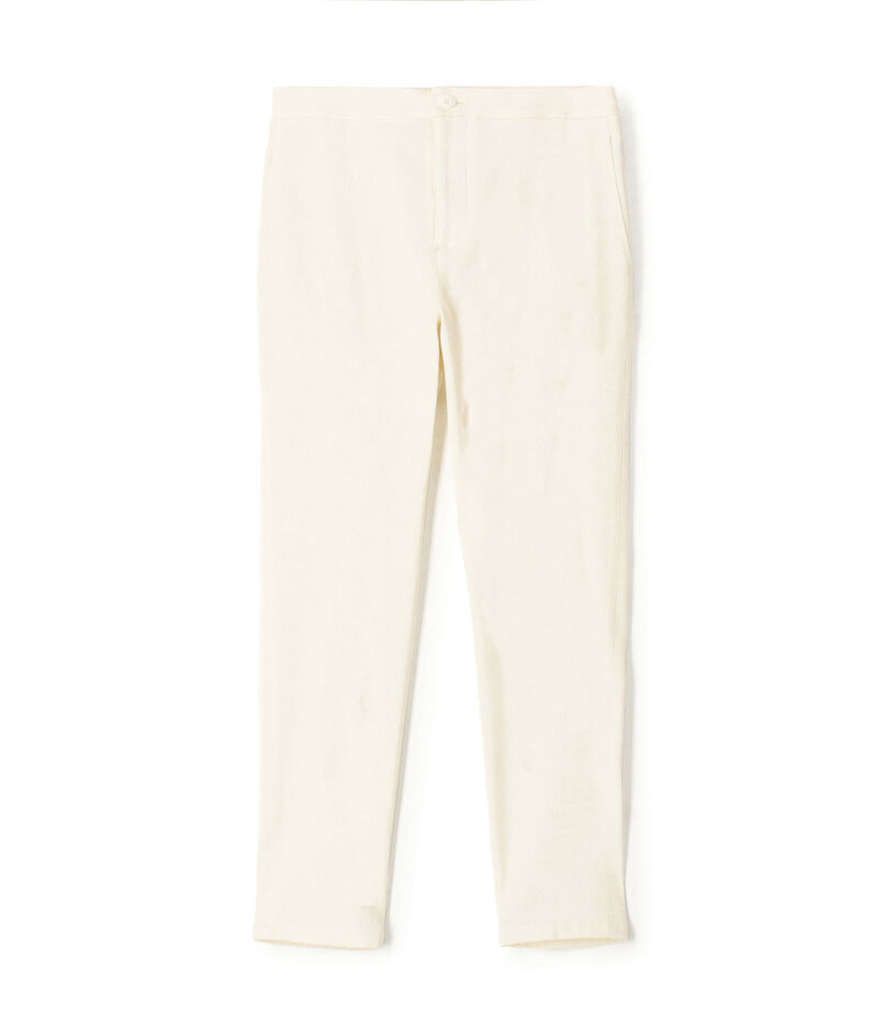 ■コットンリネンビスコース ストレッチ イージースリムパンツ
