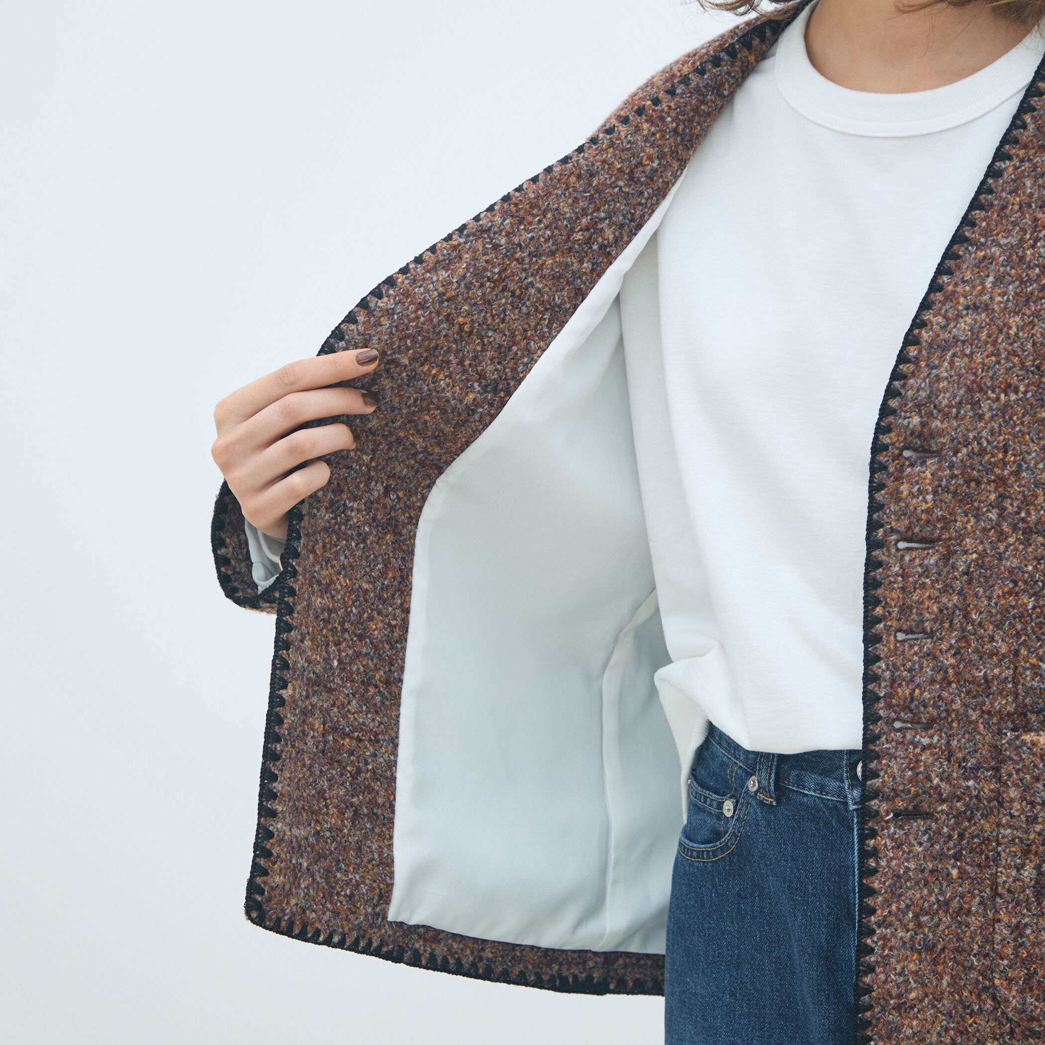 スライバージャージー Vカラージャケット｜トゥモローランド