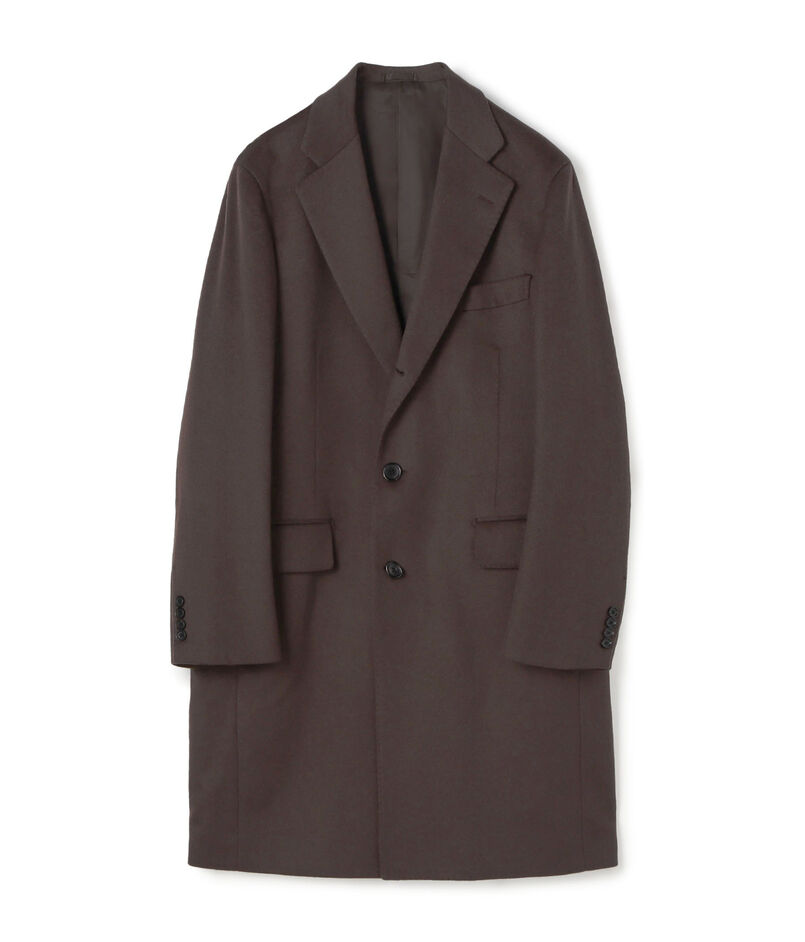 SUPER160’Sウール チェスターフィールドコート