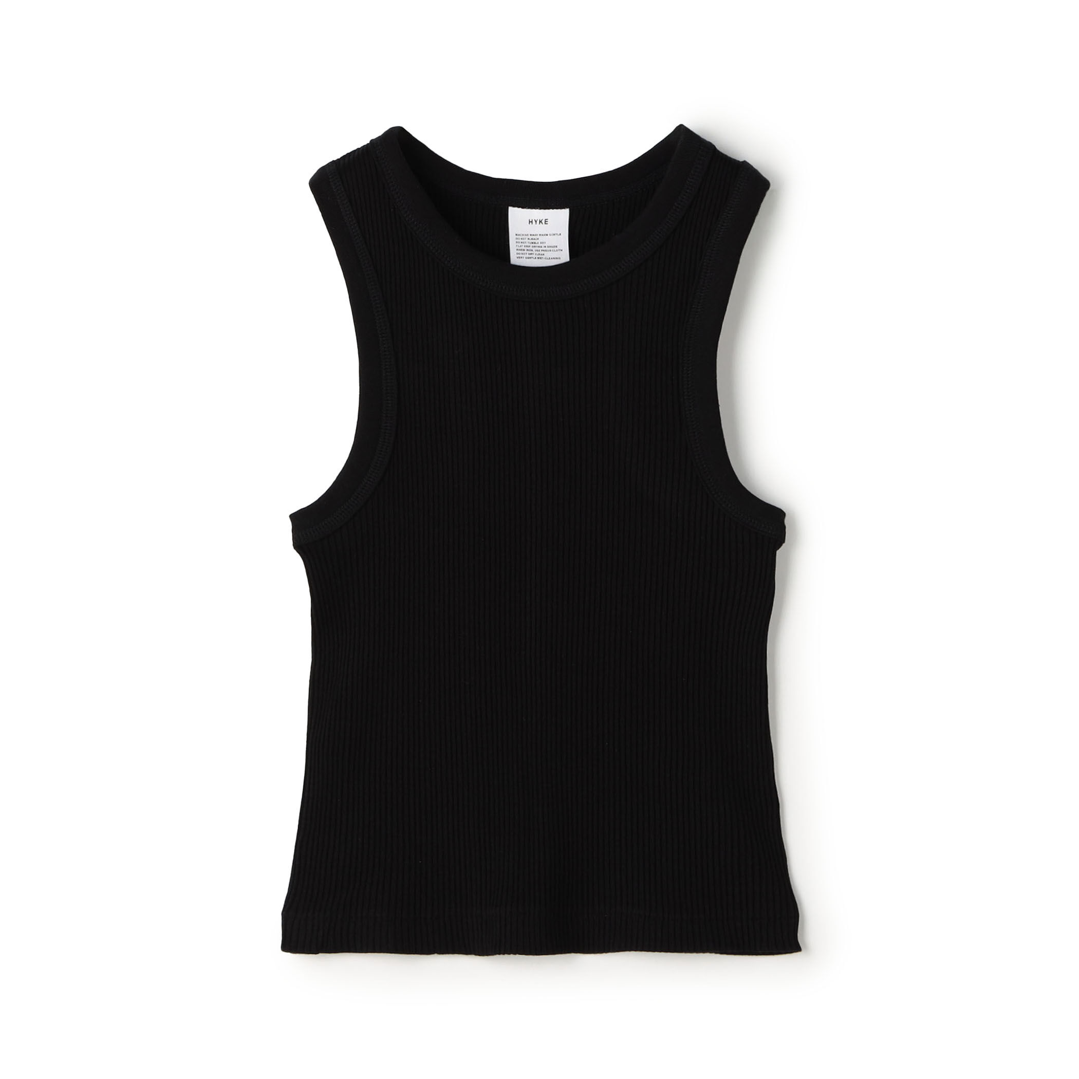 【HYKE】新品 ブラック プリーツ ノースリーブ HYKE CROPPED TANK TOP｜トゥモローランド 公式通販