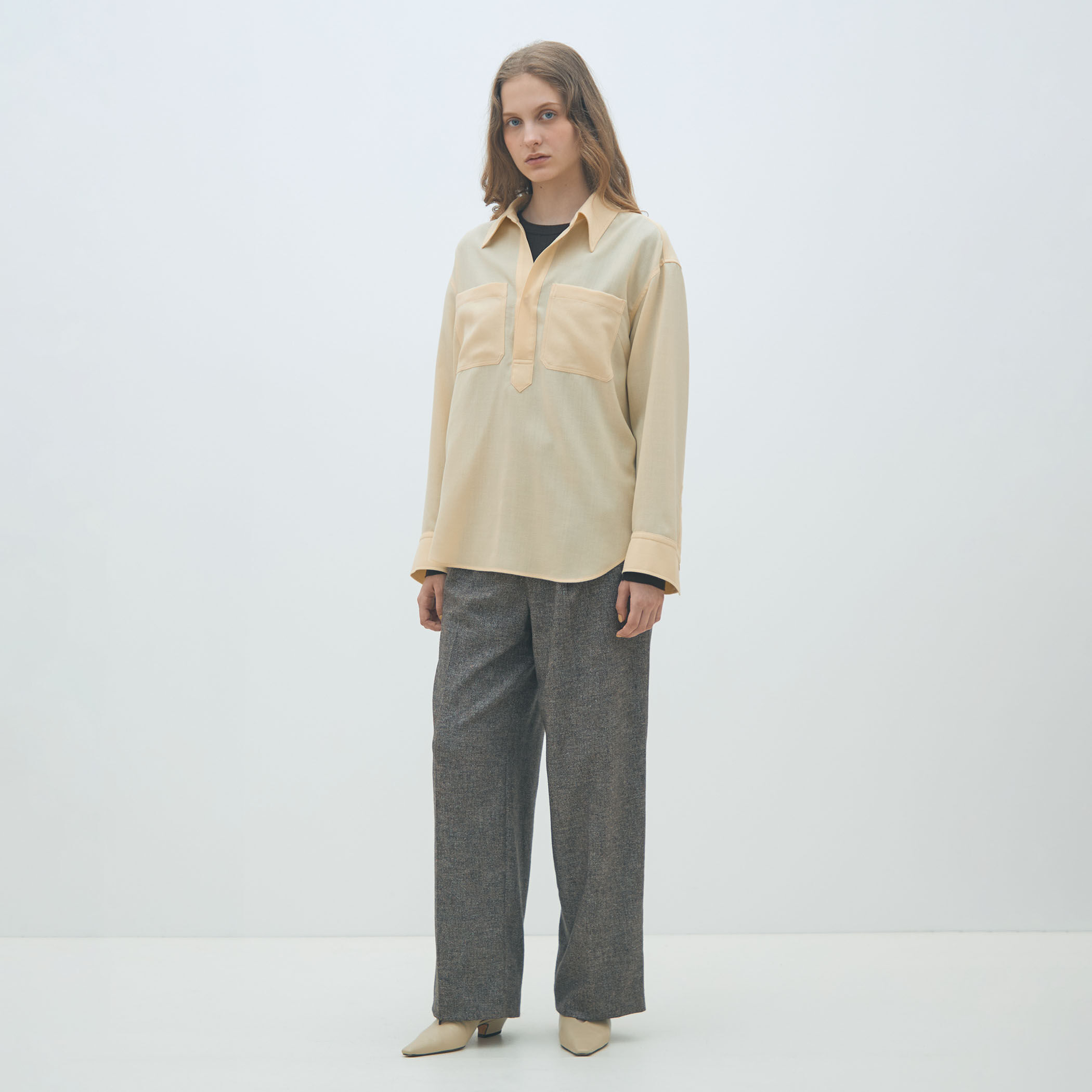 ウールジョーゼット プルオーバーシャツ｜トゥモローランド 公式通販