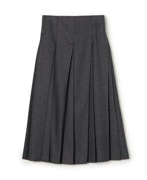 ウールナチュラルストレッチ プリーツスカート