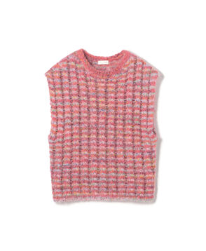 ミックスボーダー クルーネックベスト
