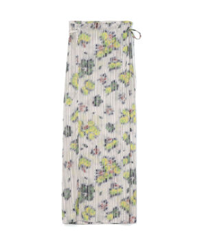 Flower print wrap skirt