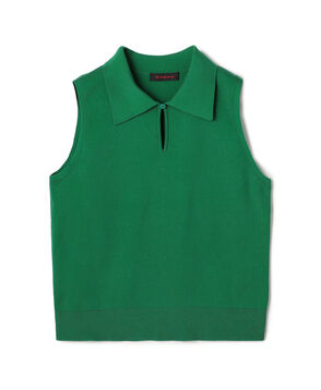 ファインポリエステル ビッグカラーノースリーブプルオーバー