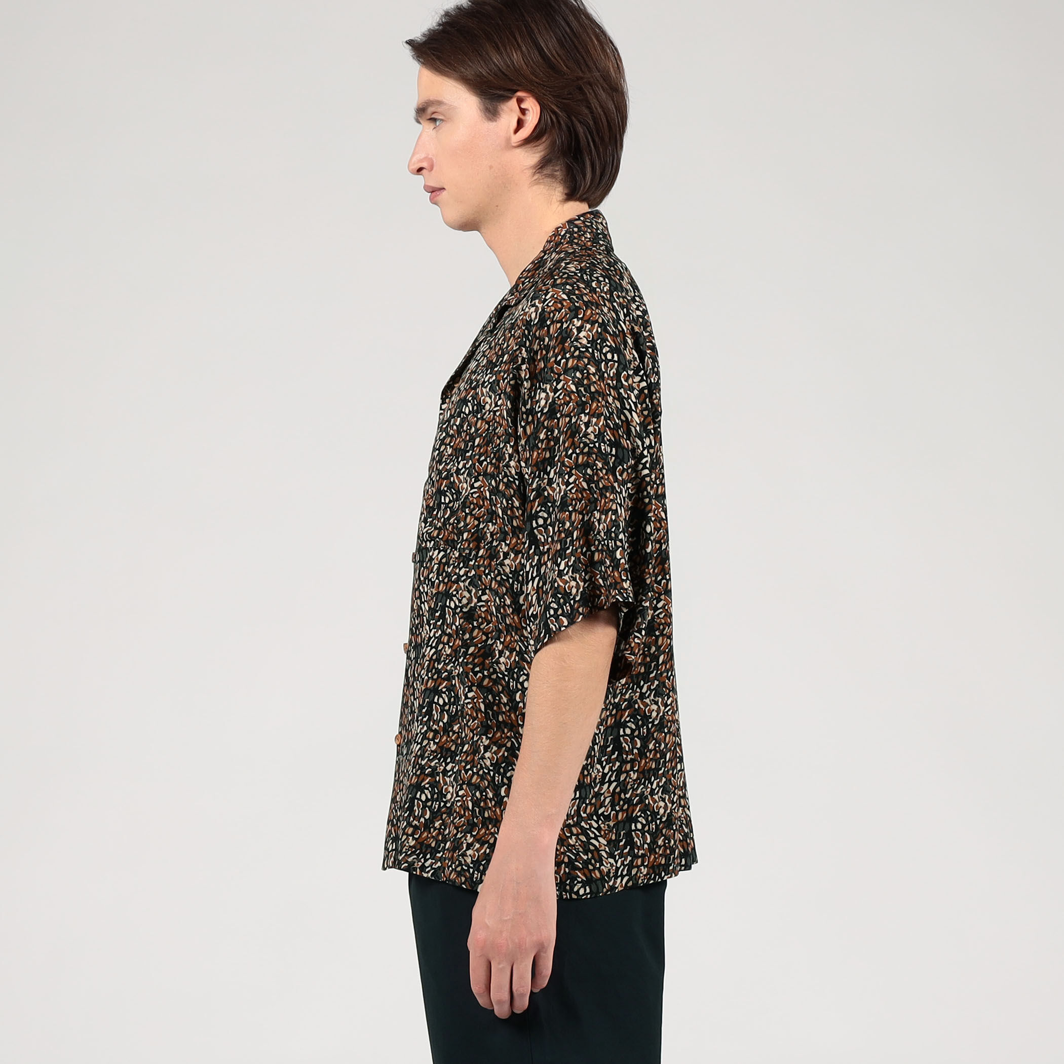 別注】m's braque レーヨン オープンカラー ハーフスリーブシャツ