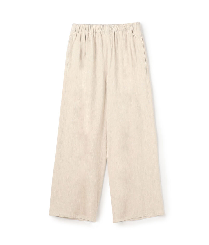■コットンリネン ビスコース ストレッチ イージーワイドパンツ
