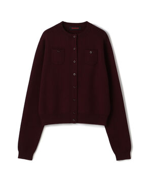 コットンカシミヤ クルーネックカーディガン