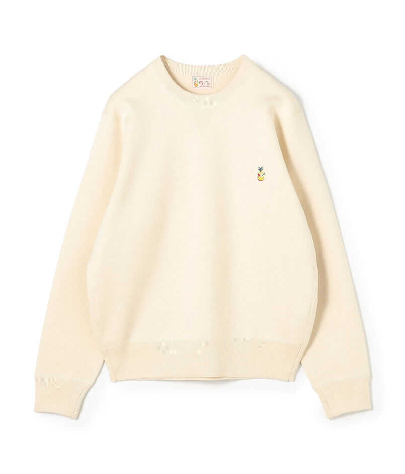 Mai Tai メランジコットン クルーネックニットプルオーバー