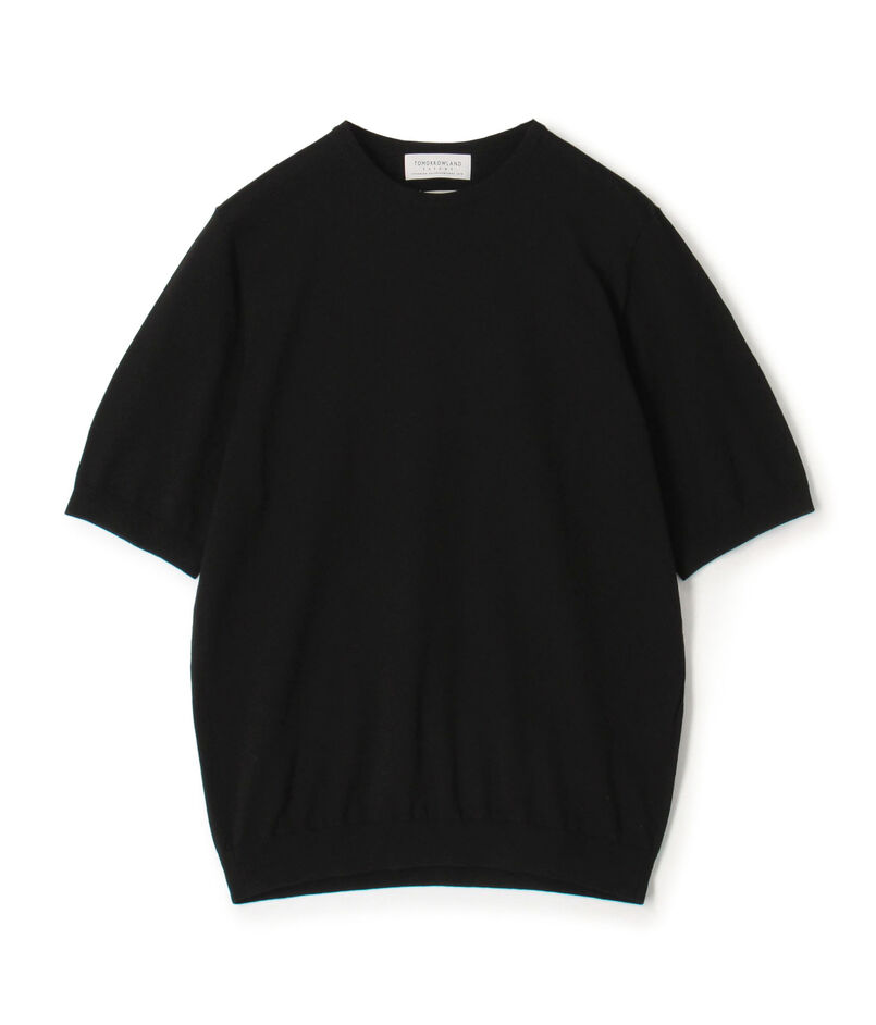 TOMORROWLAND tricot シルクコットン クルーネック半袖ニット SESIA