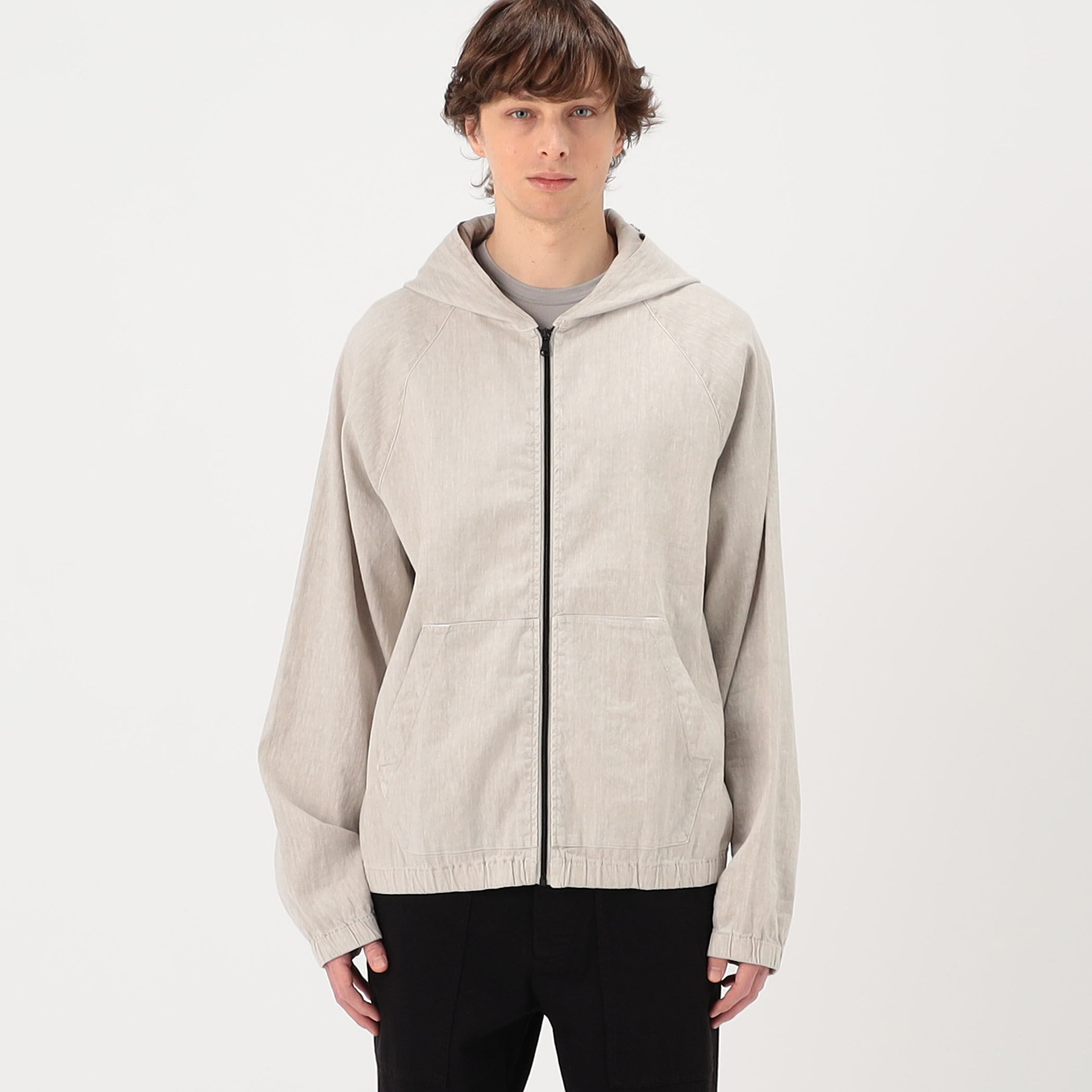 リネンブレンド ジップフロント パーカ MLIM2188｜トゥモローランド