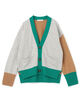 ■NZ LAMB 9G Vネックカーディガン