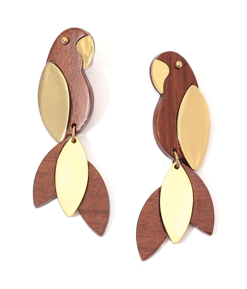 LELE SADOUGHI WOOD PARROT ピアス