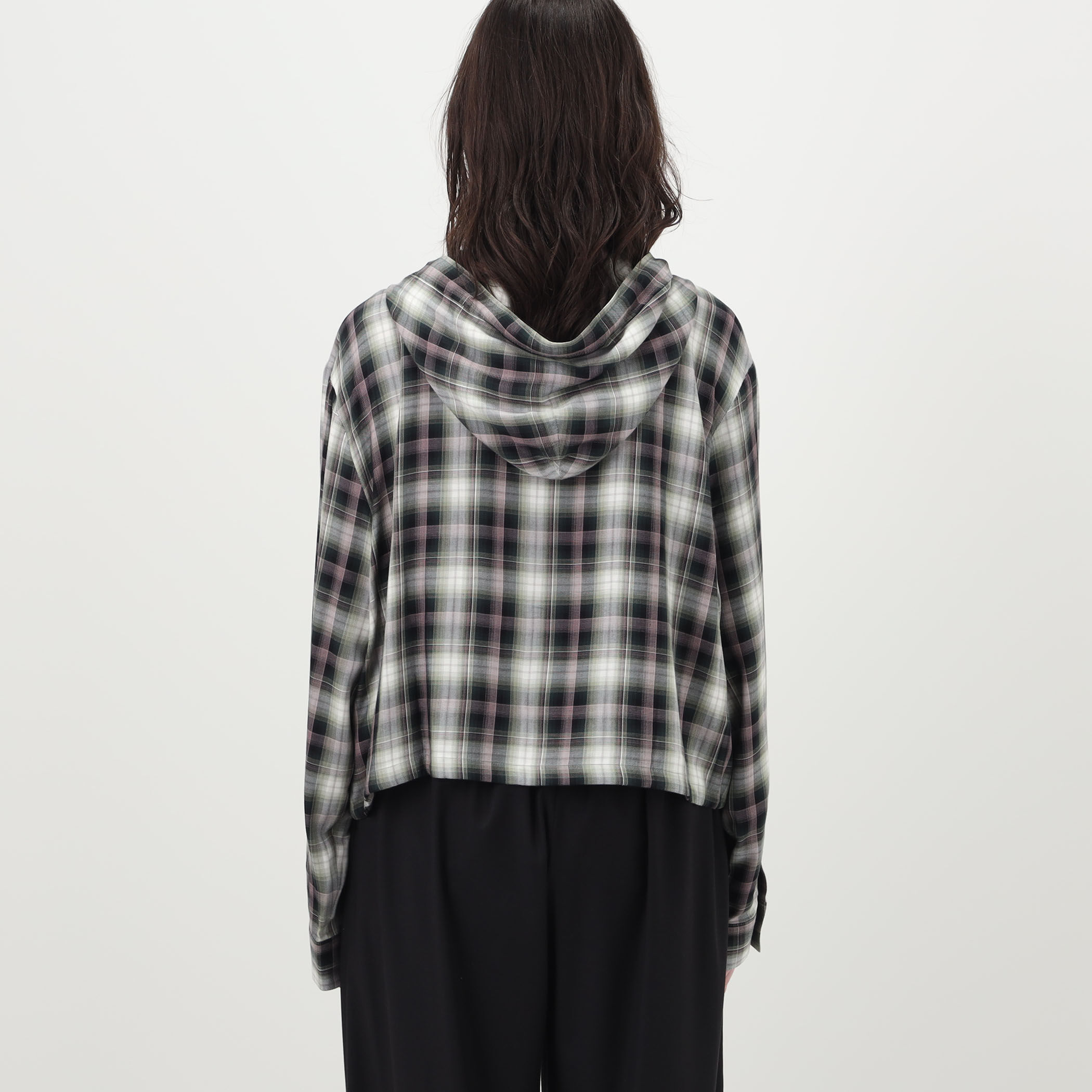 Acne Studios チェック フーデッドオーバーシャツ｜トゥモローランド