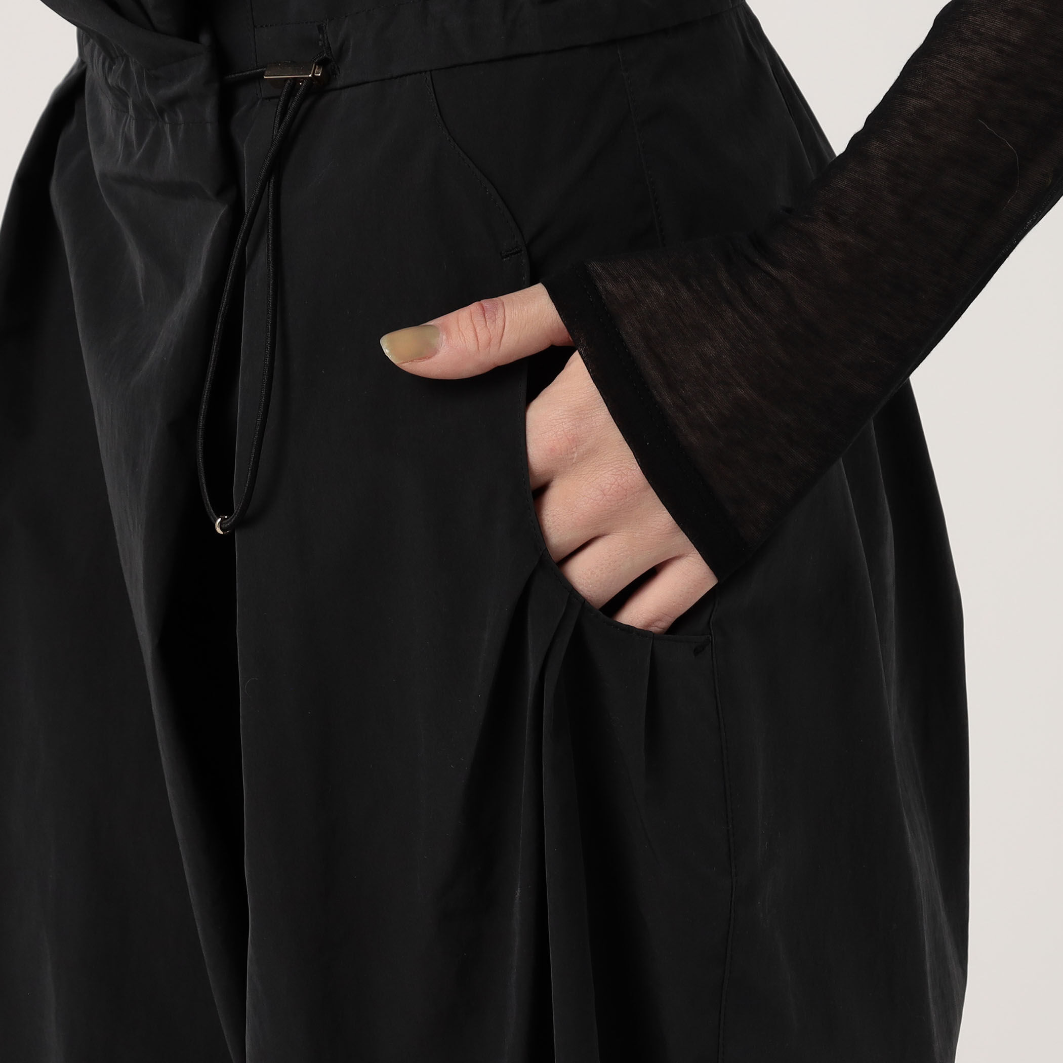 Mame Kurogouchi Split Yarn High Waisted Drawstring Trousers