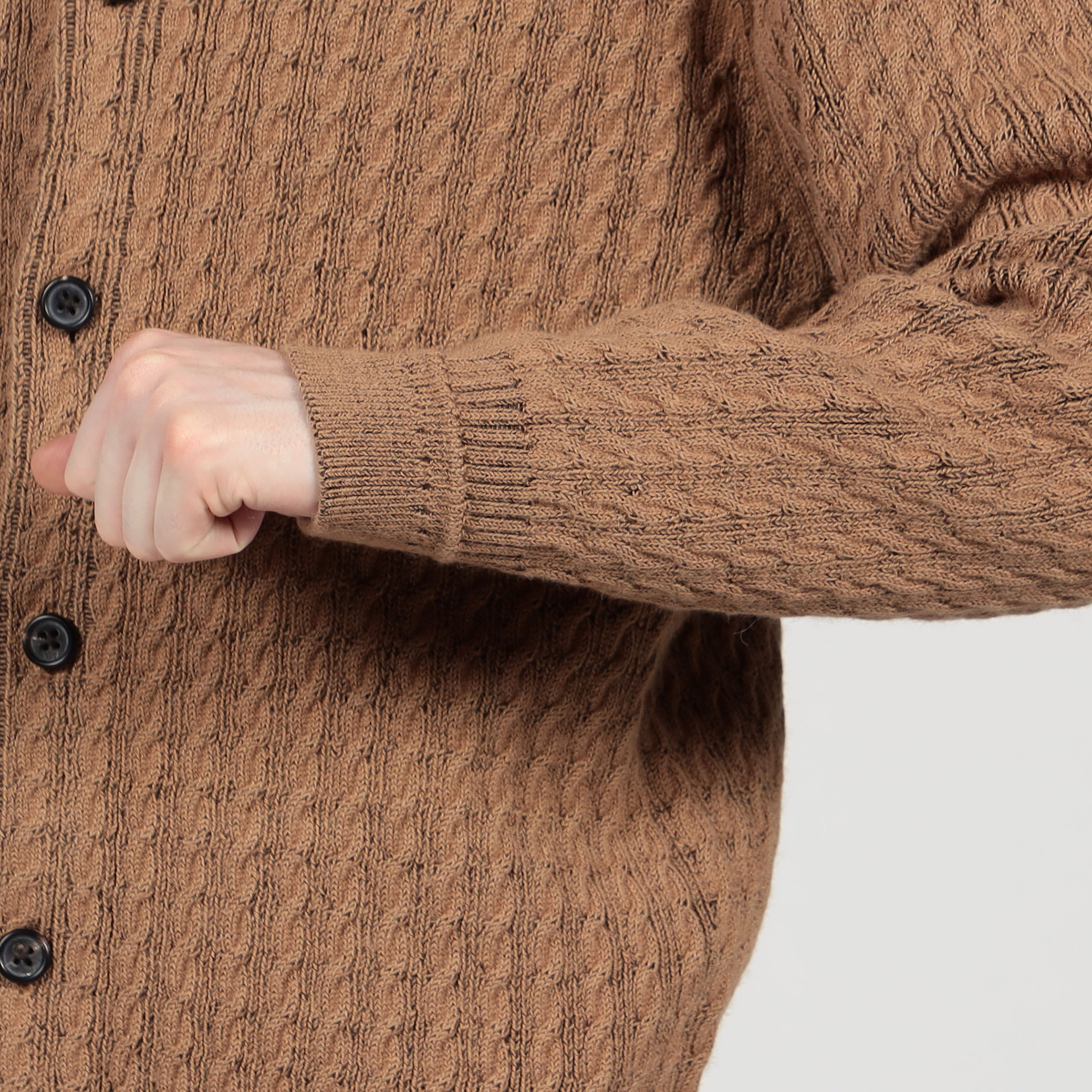 TOMORROWLAND tricot アルパカポリエステルケーブル Vネック