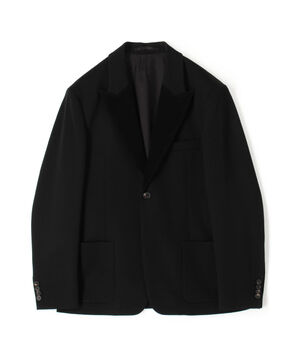 ウールギャバジン コーデュロイラペルテーラードジャケット