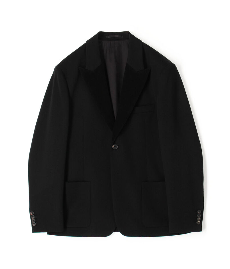 ウールギャバジン コーデュロイラペルテーラードジャケット