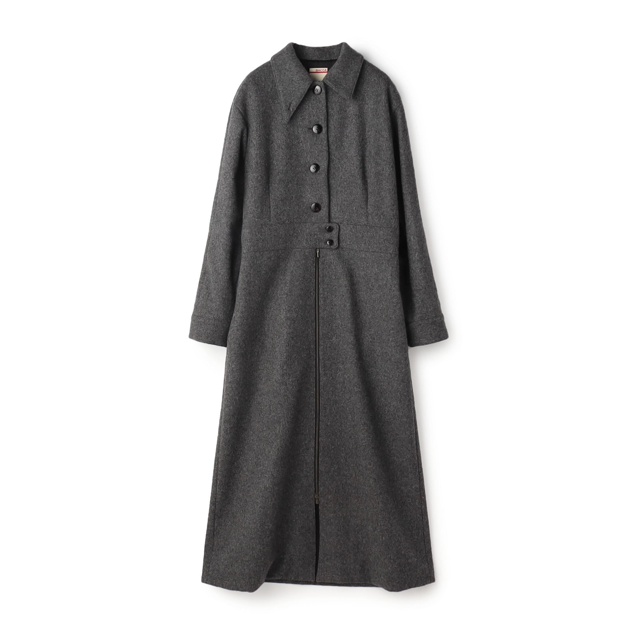 ウールメルトン ワンピースロングコート｜トゥモローランド 公式通販