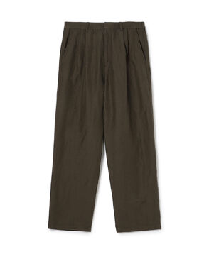 リネンキュプラシルクコンパクト ツータックパンツ