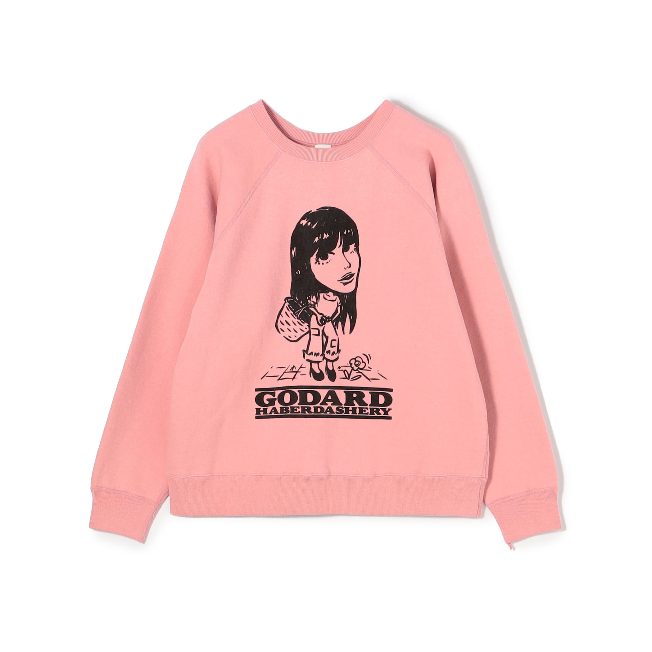 godard haberdashery スウェット ピンク Godard Haberdashly Jane Birkin Print スウェットシャツ