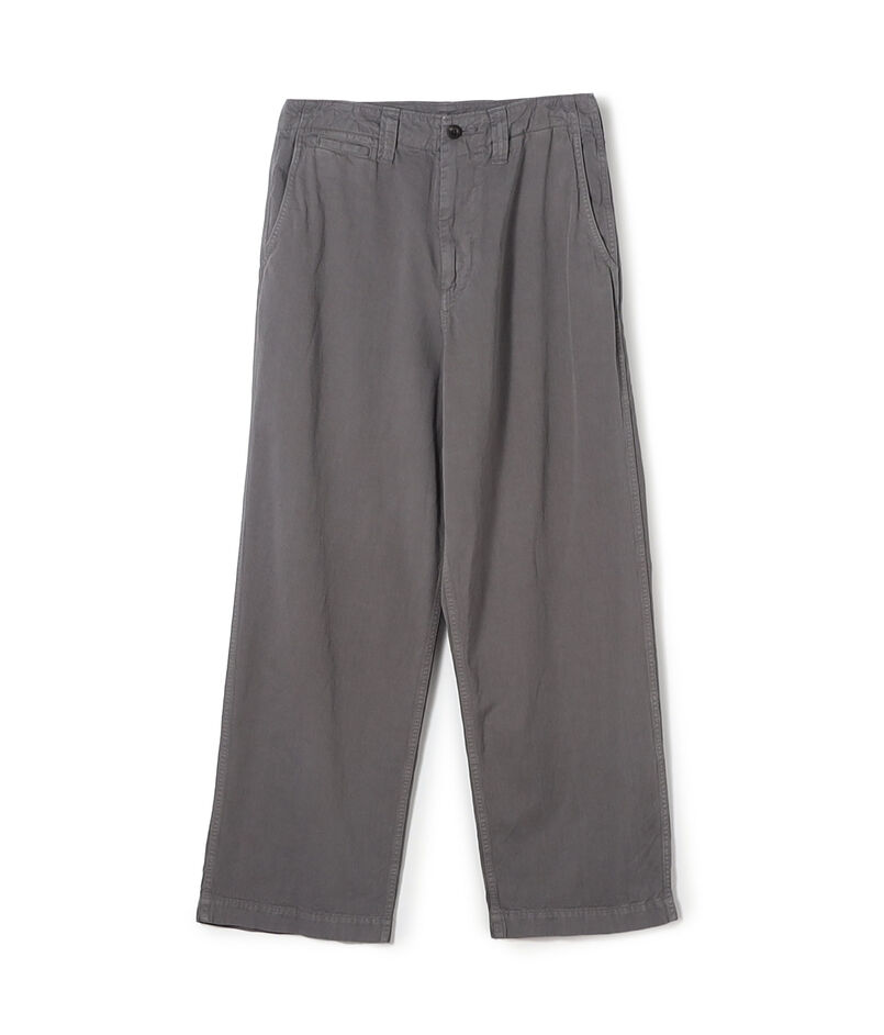 コットンツイル ワイドストレートチノパンツ