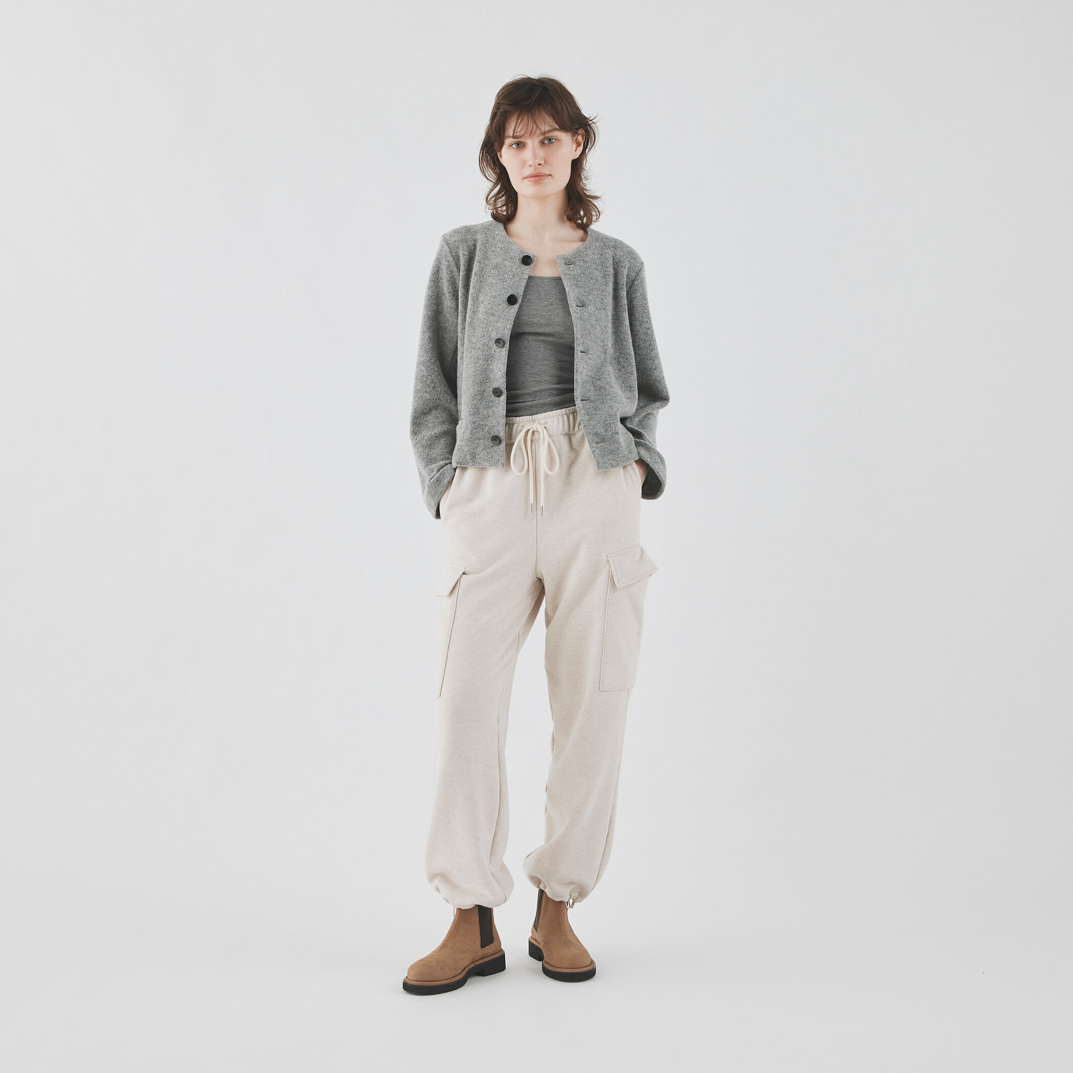 ファインブークレー クルーネックジャケット｜トゥモローランド 公式通販