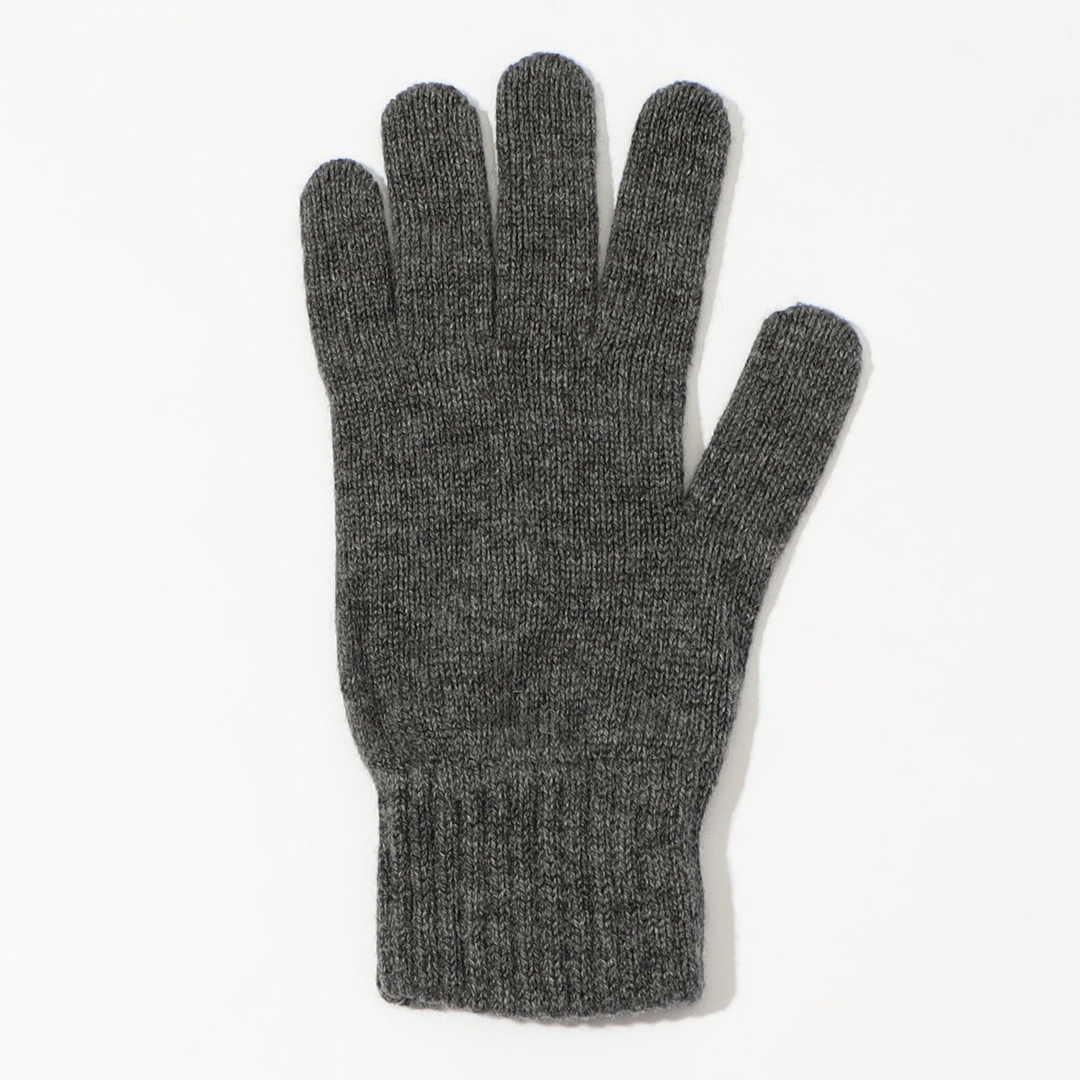 Johnstons of Elgin カシミヤ リブニットグローブ
