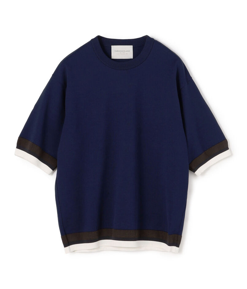 TOMORROWLAND tricot リブライン ニットTシャツ