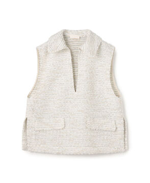 フリンジヤーンツイード プルオーバーベスト