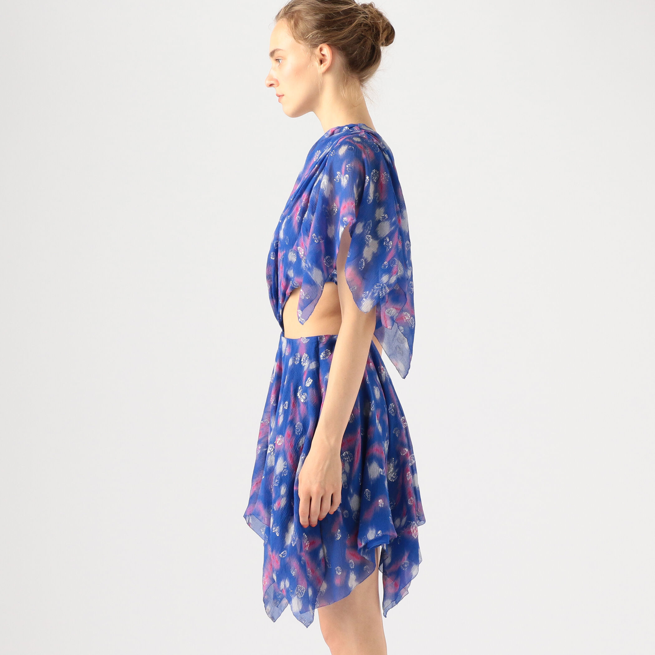 送料関税込み★ISABEL MARANT★デニムミニドレス ISABEL MARANT NOLIAZE シルクポリエステル アシンメトリック