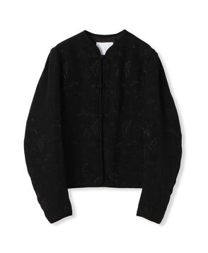 Mame Kurogouchi Viscose Rayon Floral Jacquard Silk Filling Jacket