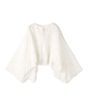 バンダナエンブロイダリー ワイドスリーブブラウス