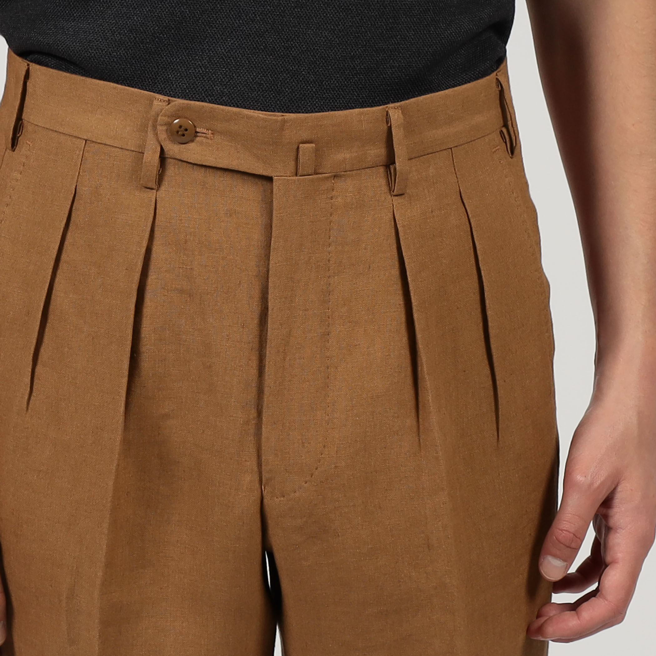 も*ん様 田中オム　リネンスラックス COMME DES GARCONS HOMME 田中オム ツータック パンツ