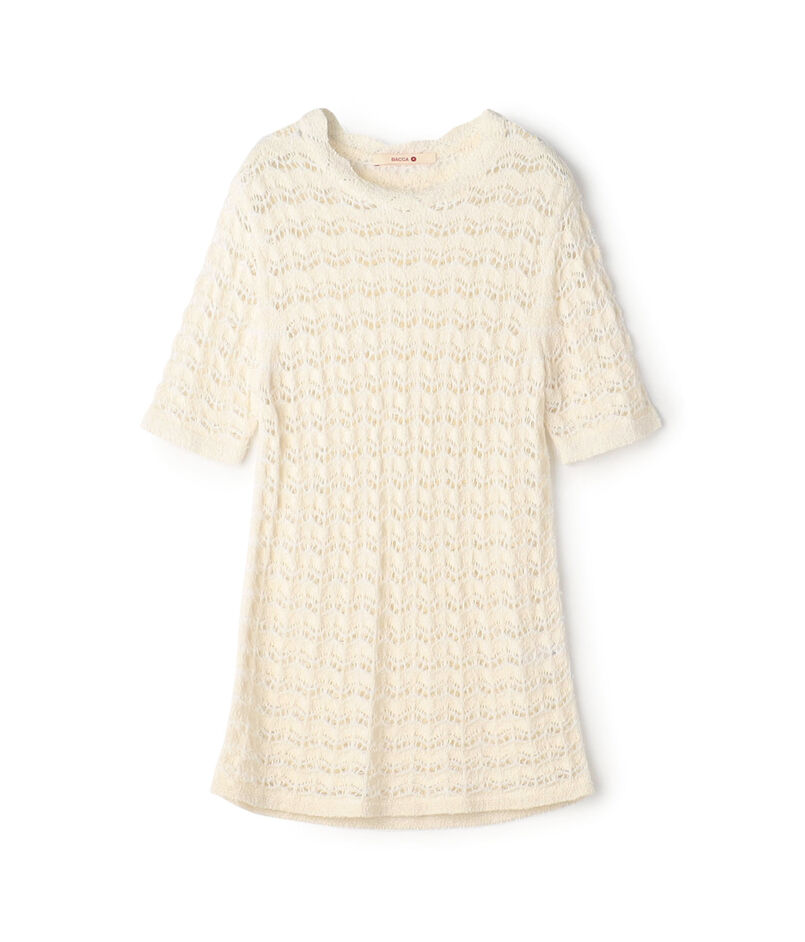 パイルレース ハーフスリーブプルオーバー