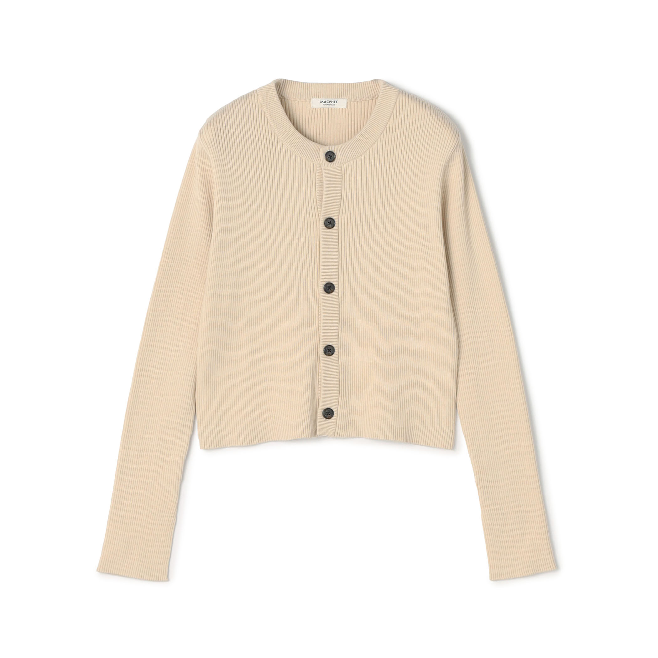 コットンリブ クルーネックカーディガン｜トゥモローランド 公式通販