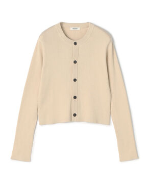 コットンリブ クルーネックカーディガン