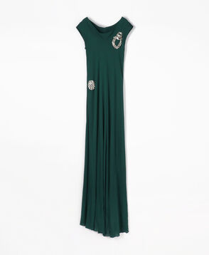 JW Anderson レーヨンジャージー ビジューモチーフマキシドレス