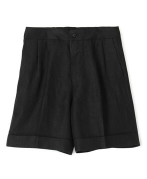 フレンチリネン バックベルト ショートパンツ