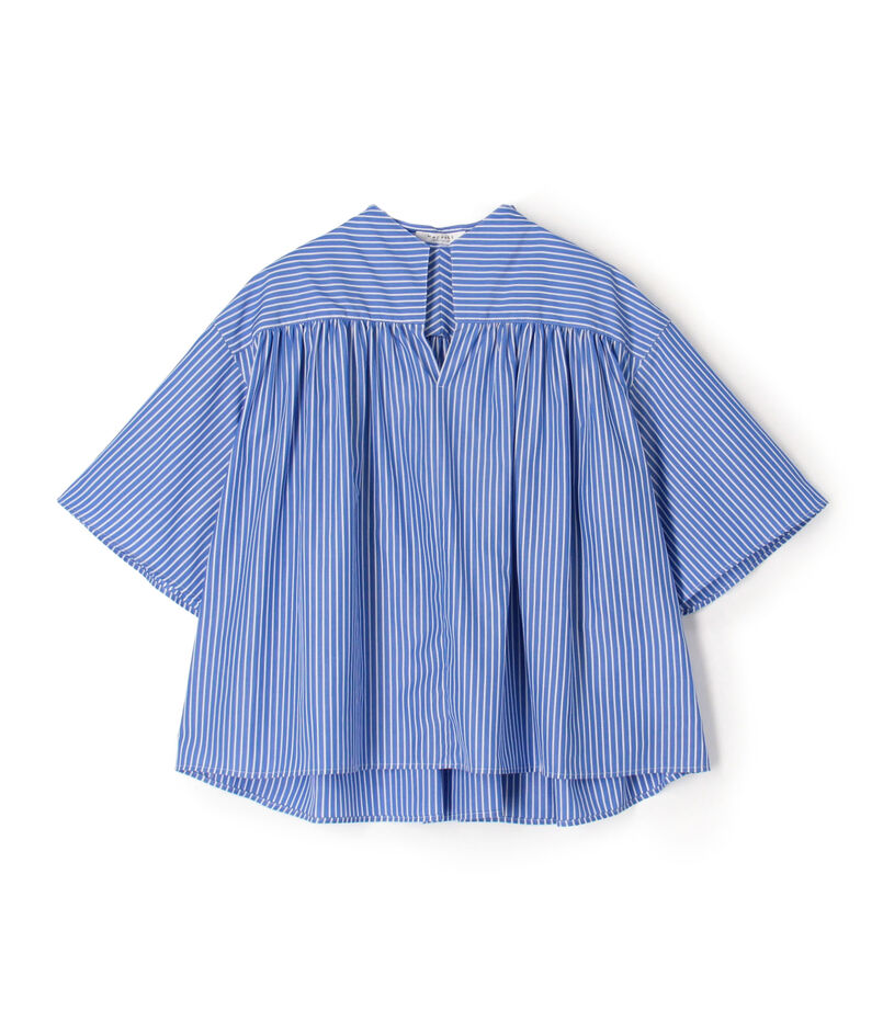 コットンブロード ギャザーブラウス